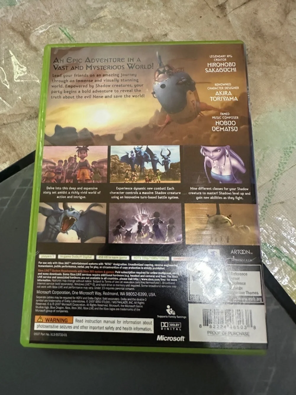 Blue Dragon Microsoft Xbox 360 2007 CIB Complete w Manual 3 Discs 2 Brochures